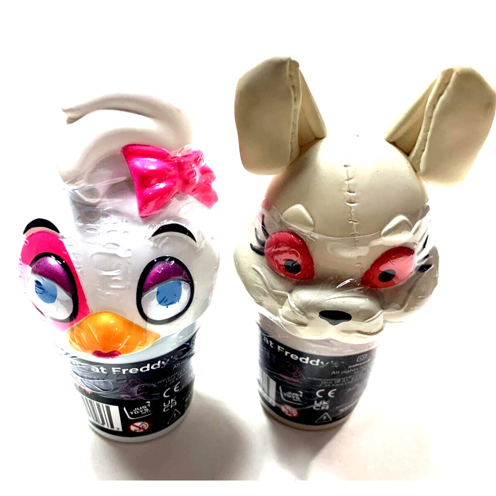 Five Nights at Freddy's FNAF Blacklight Slime Figures Set Of 2 Glamrock - SEALED